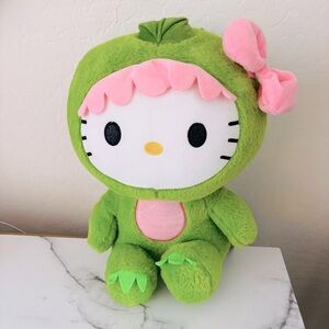 Sanrio Hello Kitty Green Dragon Dinosaur Plush Backpack 16" Jumbo Stuffed Doll